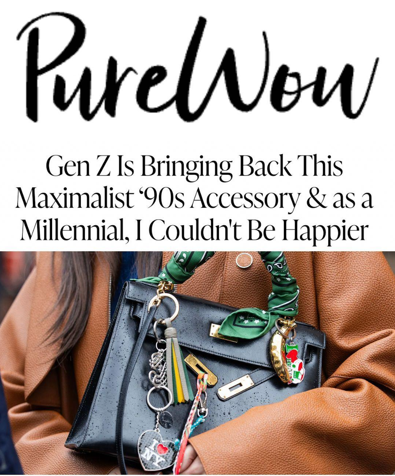 PureWow feat. PT Story bag charm!